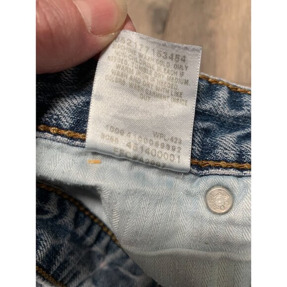 Levi Silver Tab Mens W34 L30 Slim Straight 90s Y2K Light Wash Denim Jeans - Picture 4 of 9